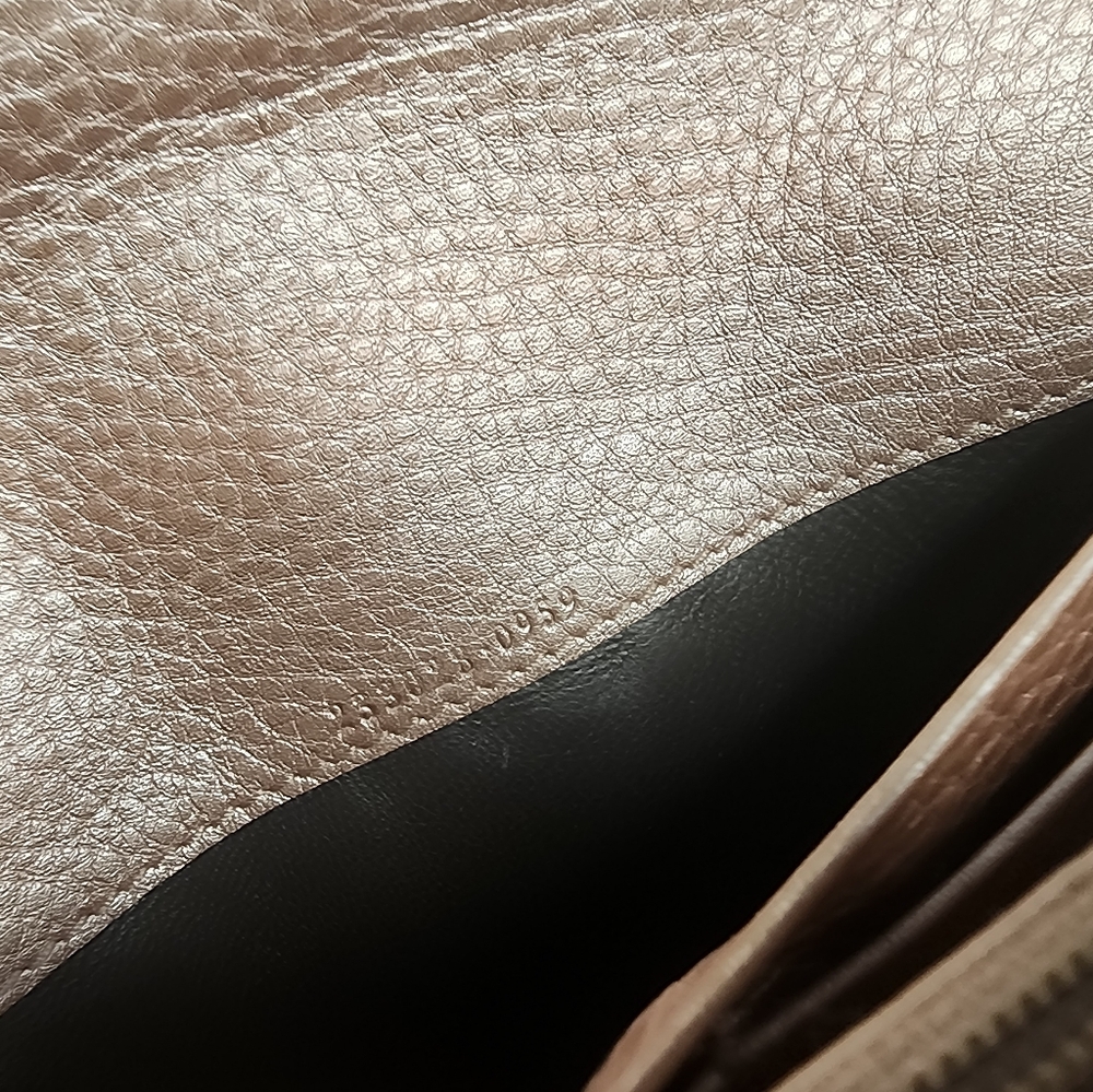 Gucci Long Wallet Signature Canvas With Pink Champagne Leather Trim - Picture 8 of 11
